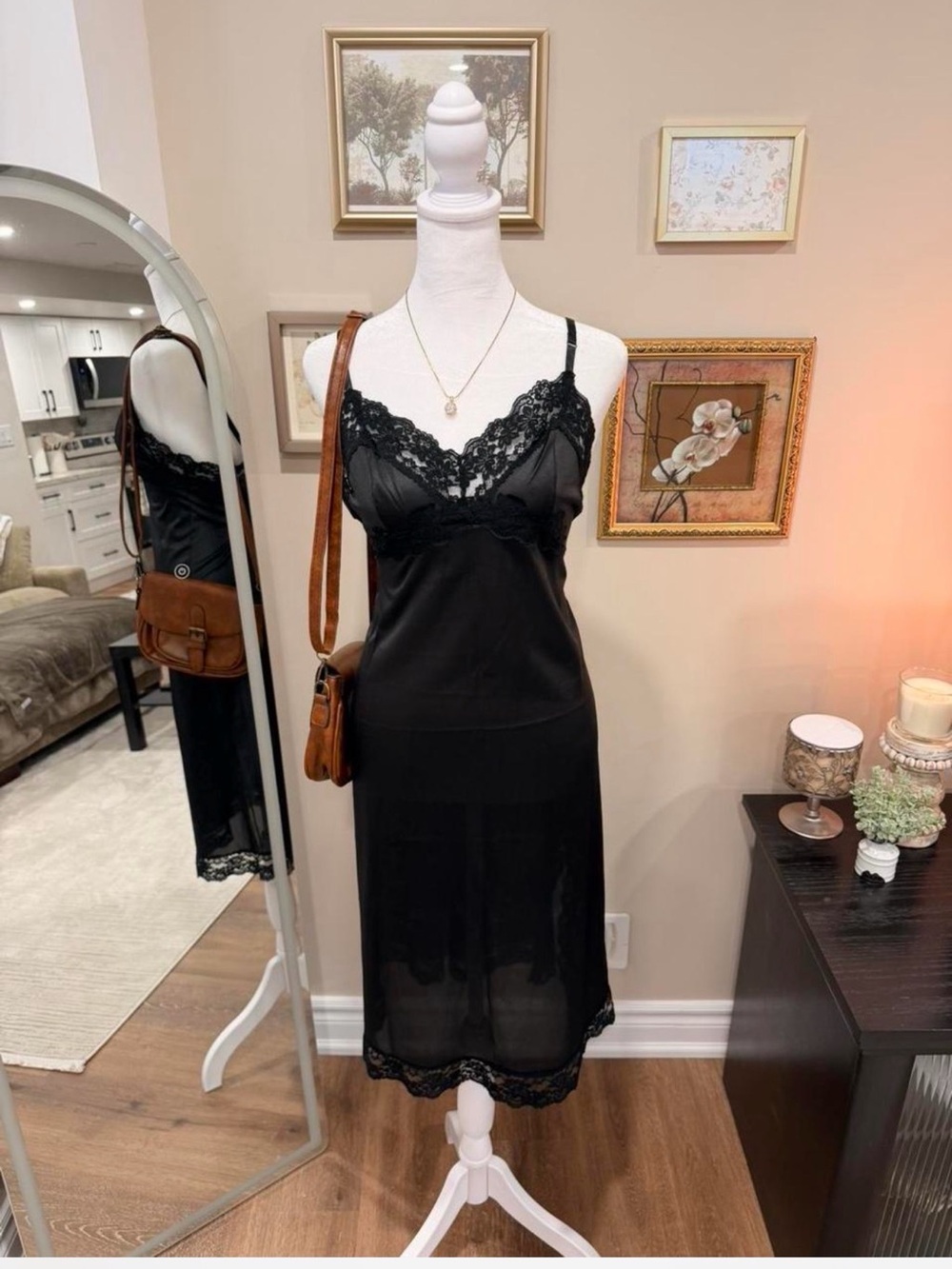 Black Lace Trim Slip Dress - Women Intimates & Sleepwear